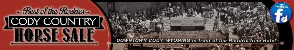 Cody Horse Sale Jake & Kay Clark Downtown Horse Sale Auctions Events Shows Cody Wyoming Yellowstone Park Buffalo Bill
